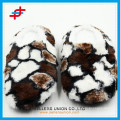 Winter Indoor printed plaid Warm Anti-slip Star Home Slipper for wholesale